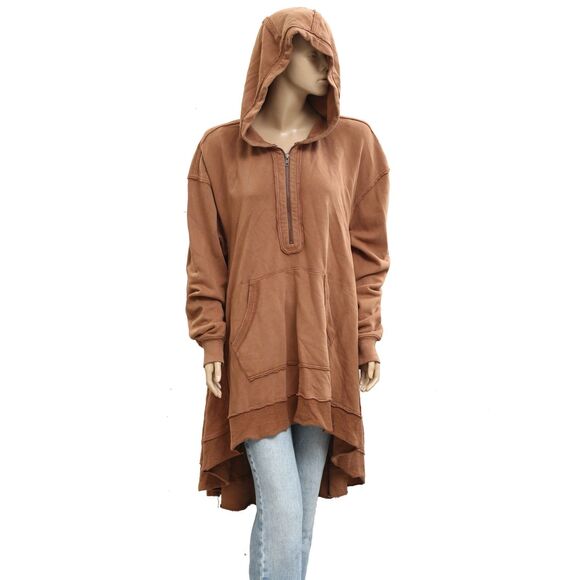 Free People North Sweatshirt Hoodie Tunic Top Oversized Slouchy Cotton M 283735 - Picture 4 of 9